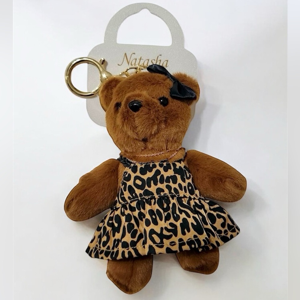 Natasha Brown Teddy Bear Keychain / Bag Charm